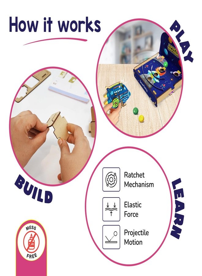 سمارتيفيتي لعبة Smartivity Space Arcade للأطفال من عمر 6 سنوات فما فوق | لعبة ممتعة من لاعب واحد أو لاعبين، لعبة تصويب وتسجيل نقاط | هدية عيد ميلاد للأولاد والبنات من عمر 6 إلى 14 سنة | نشاط ترفيهي ممتع للأطفال بعيدًا عن الشاشات - Image 4